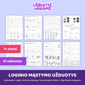 Loginio mąstymo užduotys (7+ metai)
