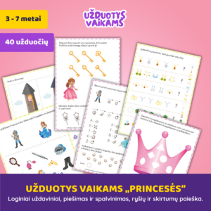Užduotys vaikams "Princėsės"