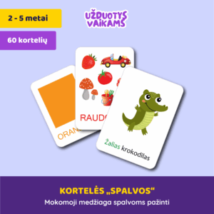 Kortelės „Spalvos“