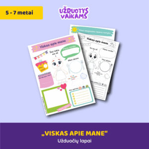 Užduočių lapai „Viskas apie mane“