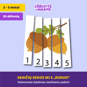 Skaičių sekos iki 5 „Ruduo“