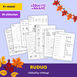 Užduočių rinkinys „Ruduo“ | 5+ metai